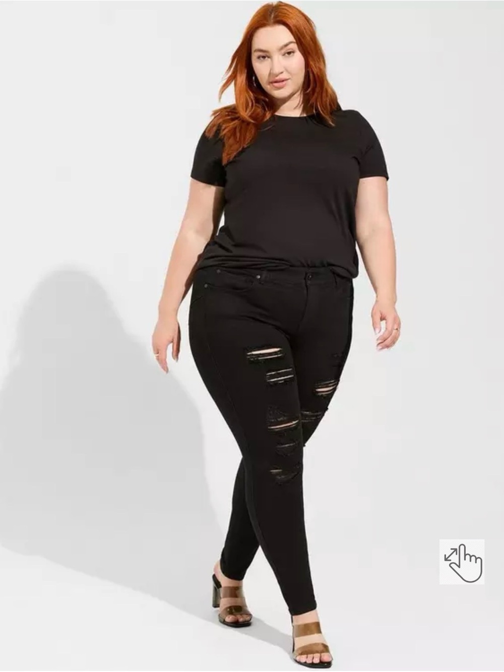torrid Black Premium Stretch Super Skinny Jeans 18 Short